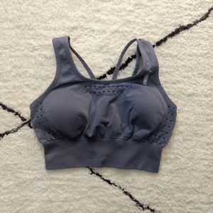 Gymshark energy seamless crop steel blue